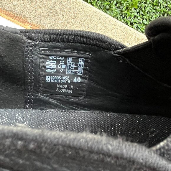 ECCO ATH-1FM ST.1 Black Diamond Perforation Slip-On Sneakers Shoes 9 9.5 40 Rare - Picture 6 of 7